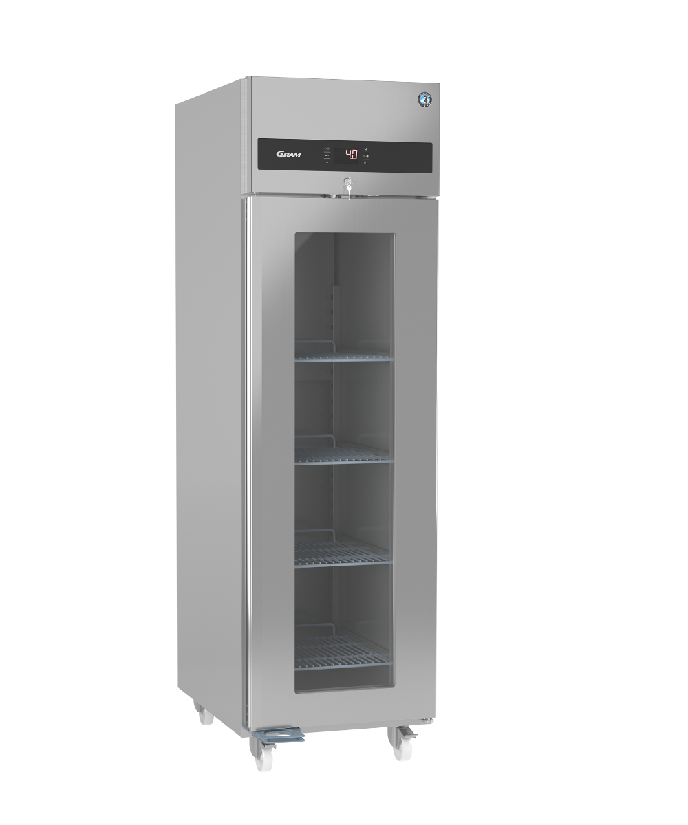 Hoshizaki Premier KG 60 C DR U Glass Single Door Stainless Steel Upright Display Refrigerator, 480 Litres