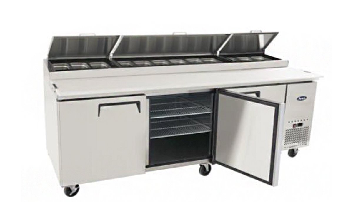 Atosa MPF8203GR 3 Door Refrigerated Preparation Table, 804 Litres