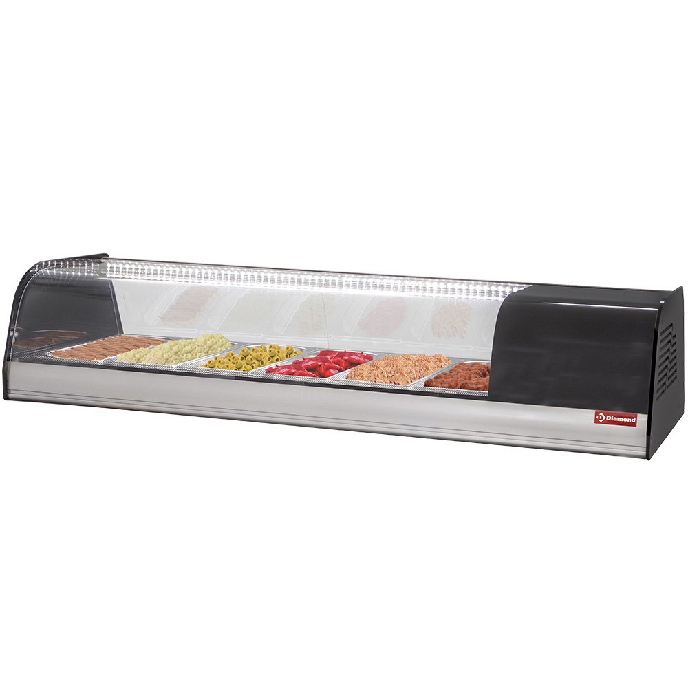 Diamond TR6-TP/R6 Refrigerated Display Case for Tapas, 6 x 1/3 GN