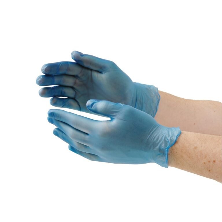 Hygiplas Powder-Free Vinyl Gloves Blue Small (100 Pack)