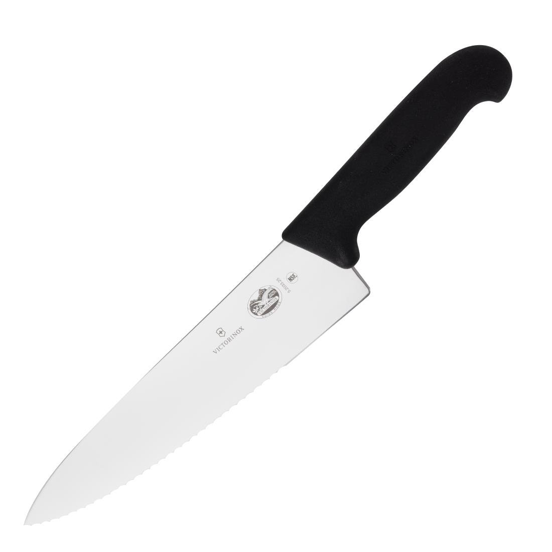 Victorinox Fibrox Serrated Carving Knife Black 25cm