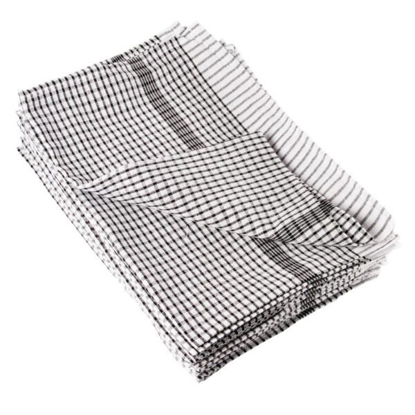 Vogue Wonderdry Tea Towels Black (10 Pack)