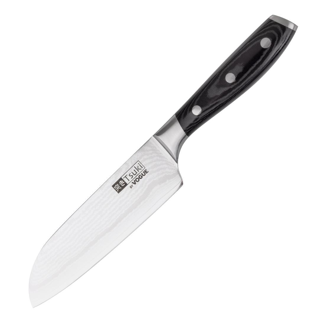 Vogue Tsuki Series 7 Santoku Knife Black 17.8cm