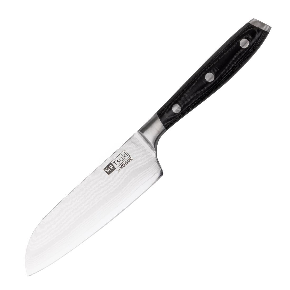 Vogue Tsuki Series 7 Santoku Knife Black 12.7cm