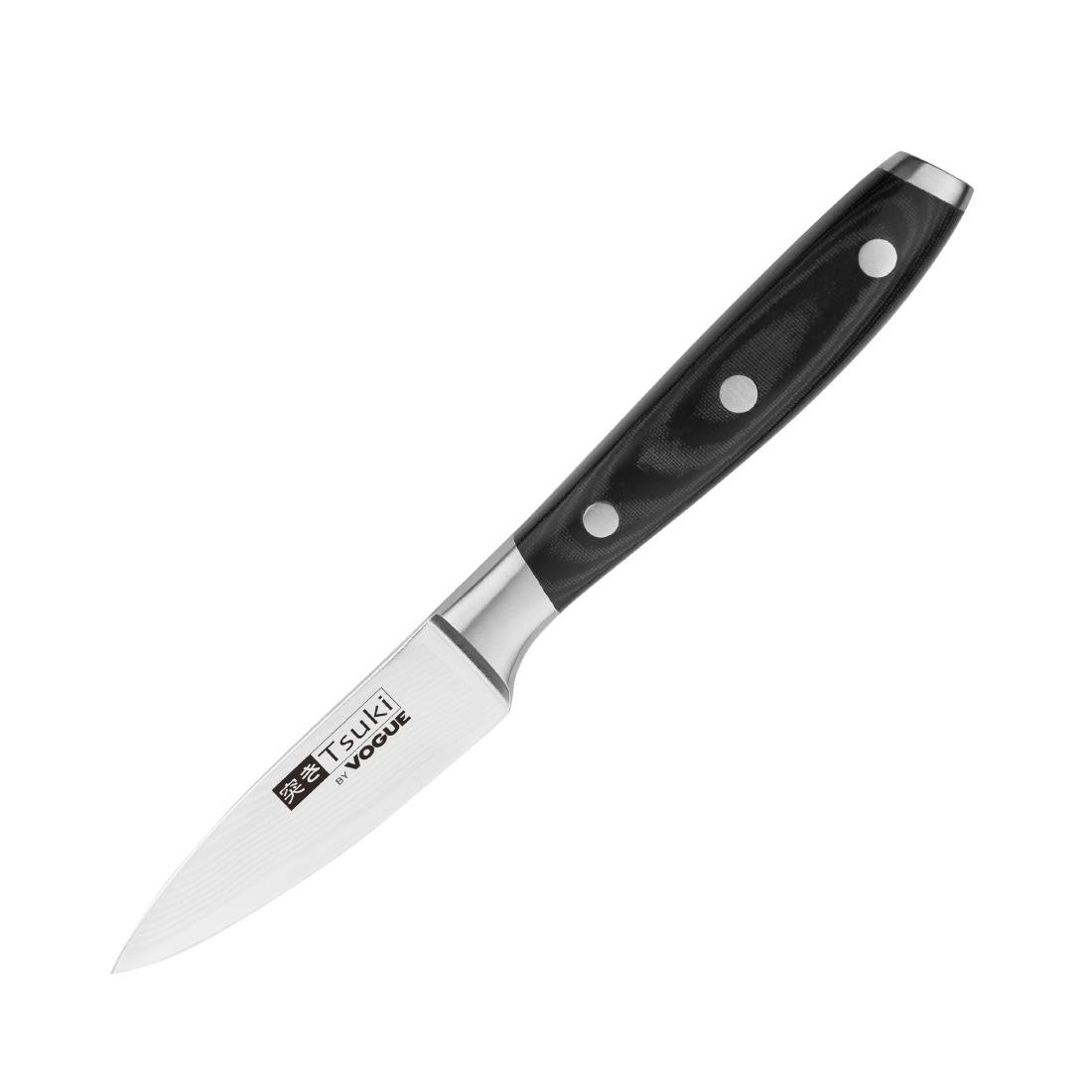 Vogue Tsuki Series 7 Paring Knife Black 8.9cm