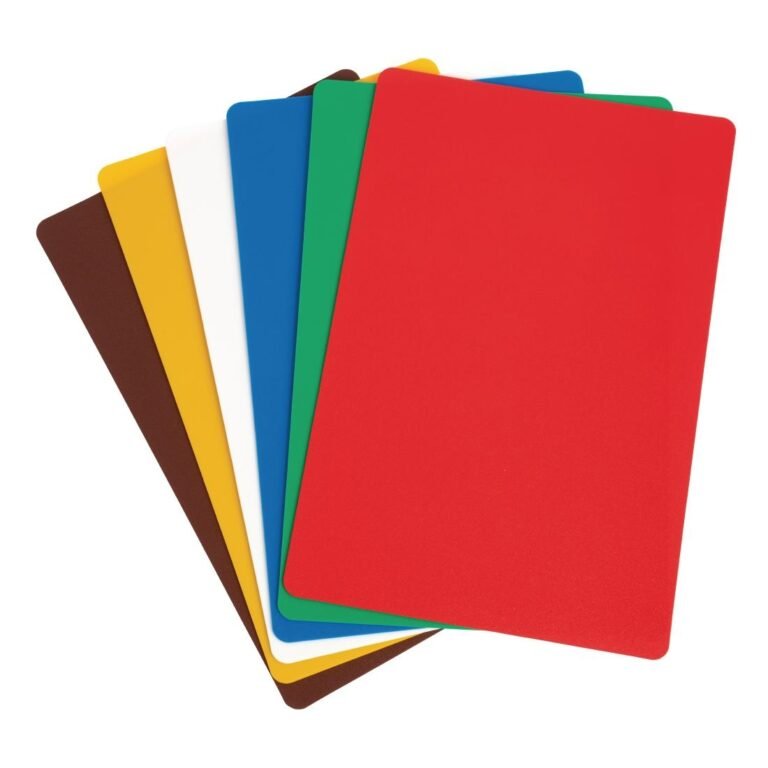 Hygiplas Antibacterial 6-Piece Colour-Coded Chopping Mats Set 450x300mm