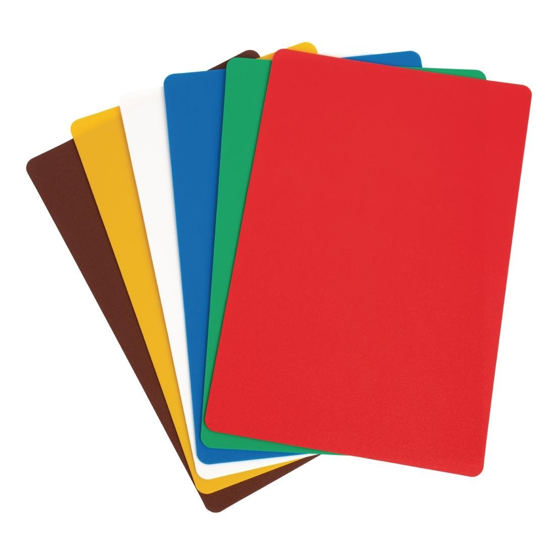 Hygiplas Antibacterial 6-Piece Colour-Coded Chopping Mats Set 450x300mm