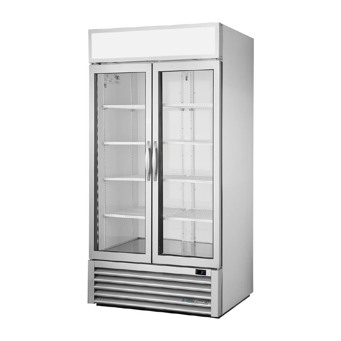 True 2 Glass Door 991Ltr Upright Display Fridge Aluminium GDM-35HC-TSL01