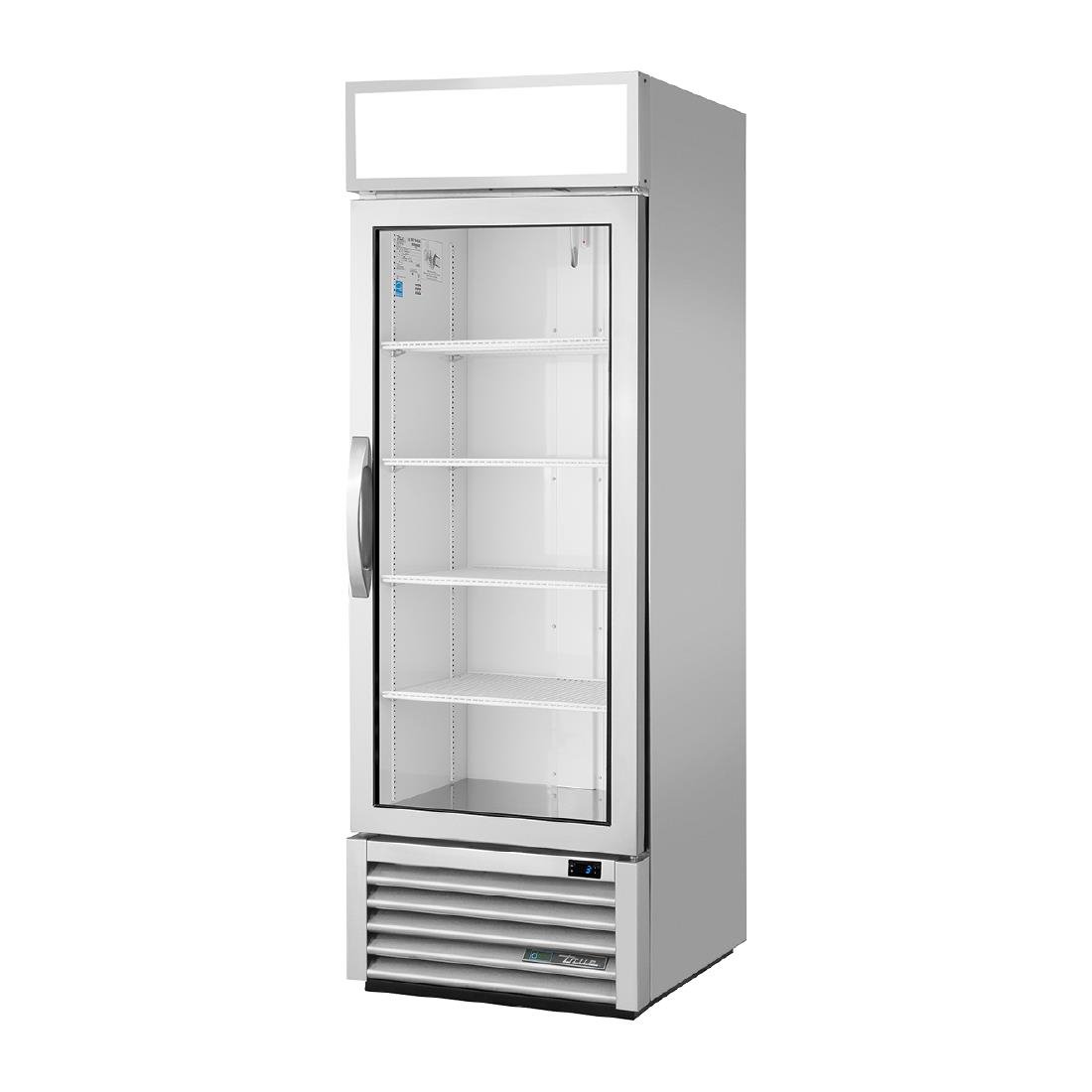 True Upright Single Door Merchandiser Fridge Aluminium