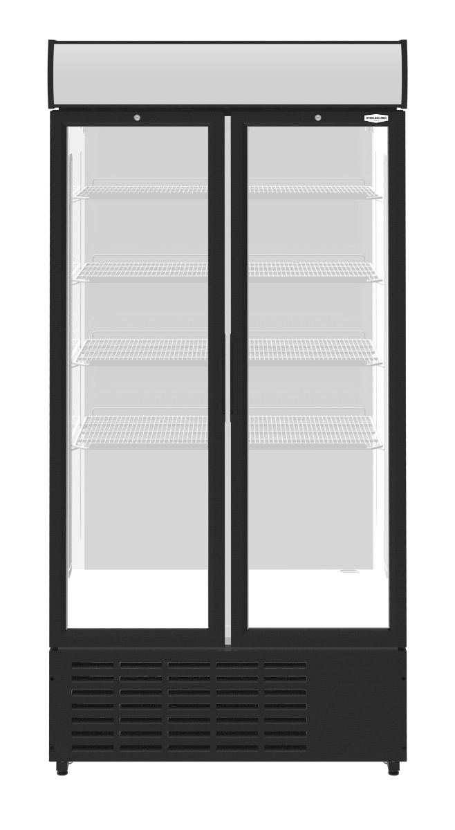 Sterling Pro Green SPD20HG Upright Hinged Double Door Display Chiller, 832 Litres