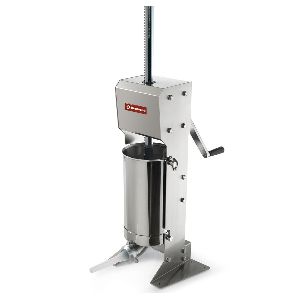 Diamond BSM-12V Stainless Steel Vertical Manual Sausage Filler, 12 Liters