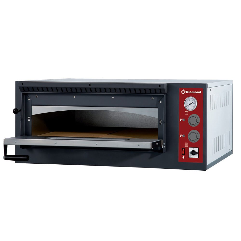 Diamond EFP/4R-M Stainless Steel Electric Pizza Oven, 1 x 4 Pizzas
