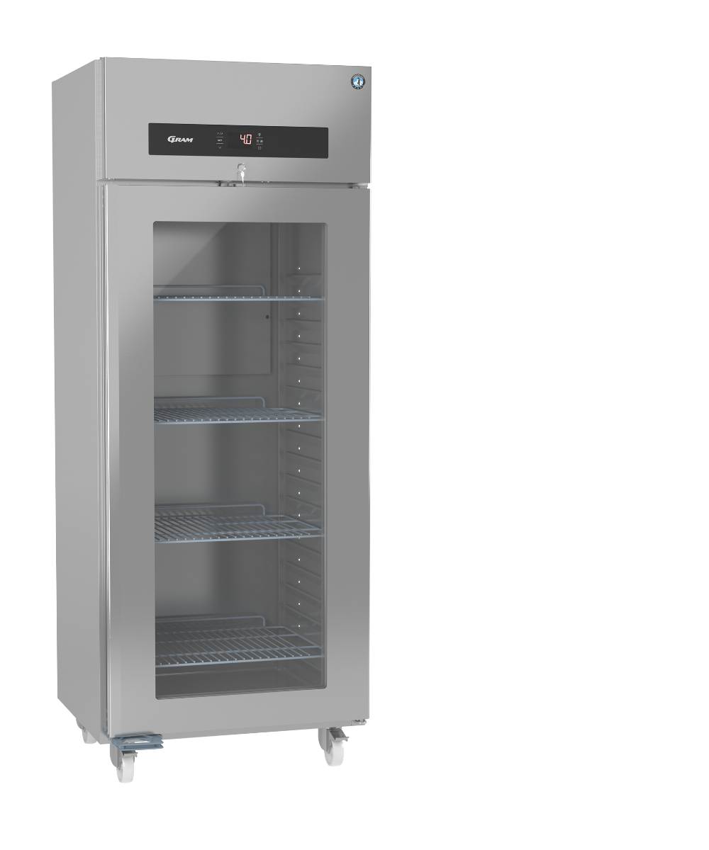 Hoshizaki Premier KG W80 C DR U Glass Single Door Stainless Steel Upright Display Refrigerator, 700 Litres