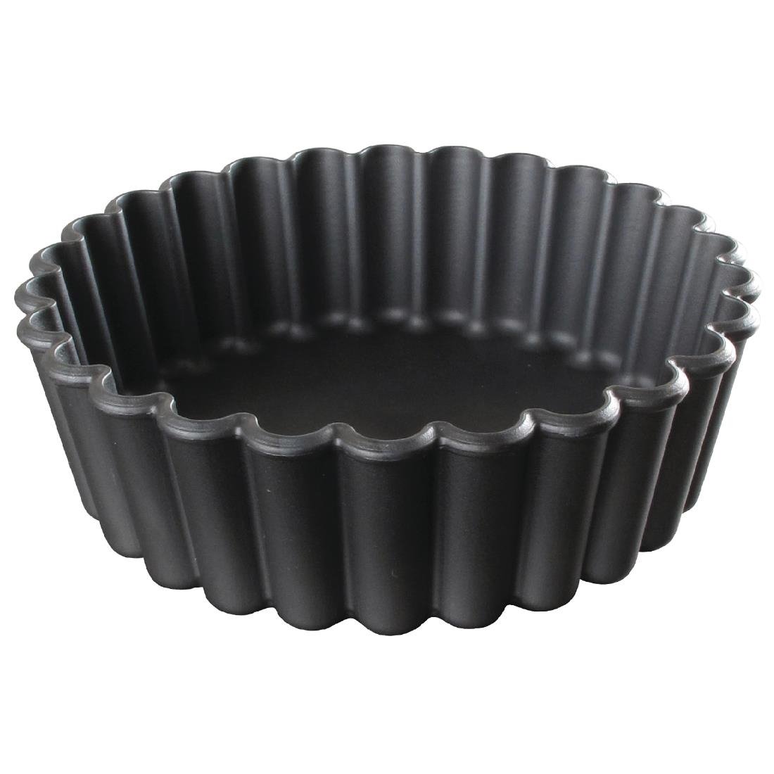 Matfer Bourgeat Exoglass Mini Pie Moulds Fluted 100mm (12 Pack)