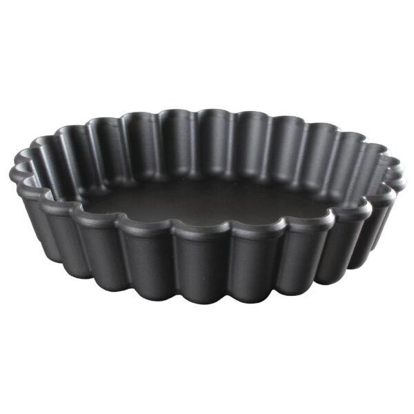 Matfer Bourgeat Exoglass Round Fluted Tartlet Mould 90mm (12 Pack)