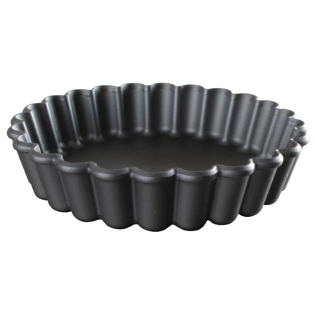 Matfer Bourgeat Exoglass Round Fluted Tartlet Mould 90mm (12 Pack)