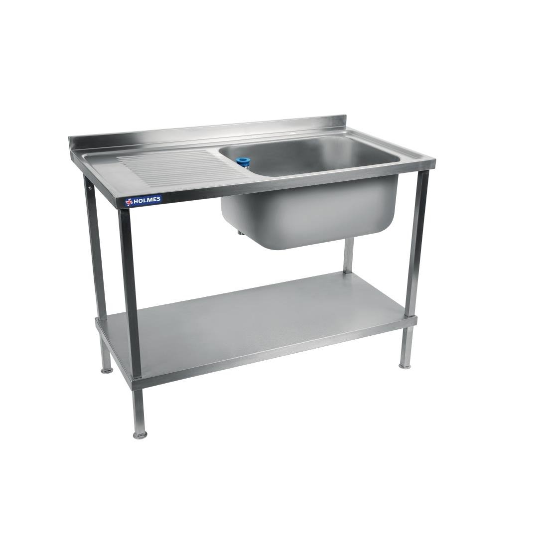 Vogue Fully Assembled Stainless Steel Sink Left Hand Drainer 1200mm