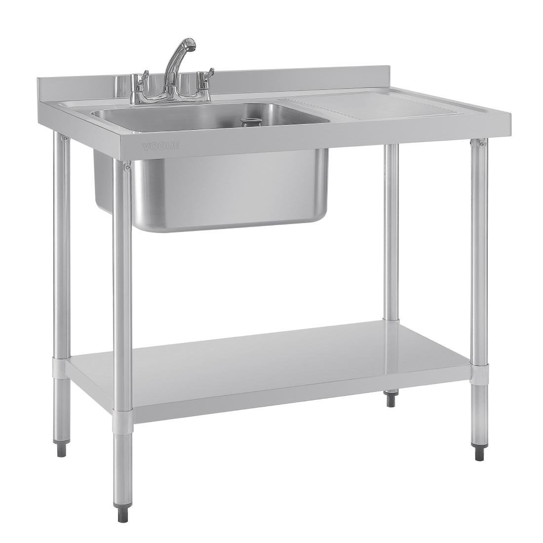 Vogue Single Sink Right Hand Drainer 1000mm