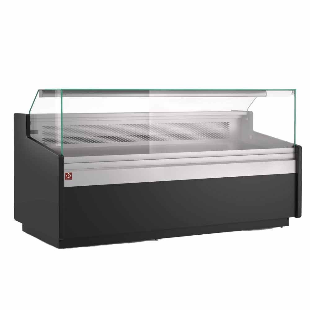 Diamond ATL/30-AV-B5 Black Ventilated Serveover Counter with Understorage