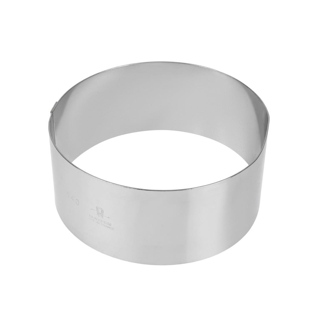 Matfer Bourgeat Stainless Steel Mousse Ring 140 x 60mm