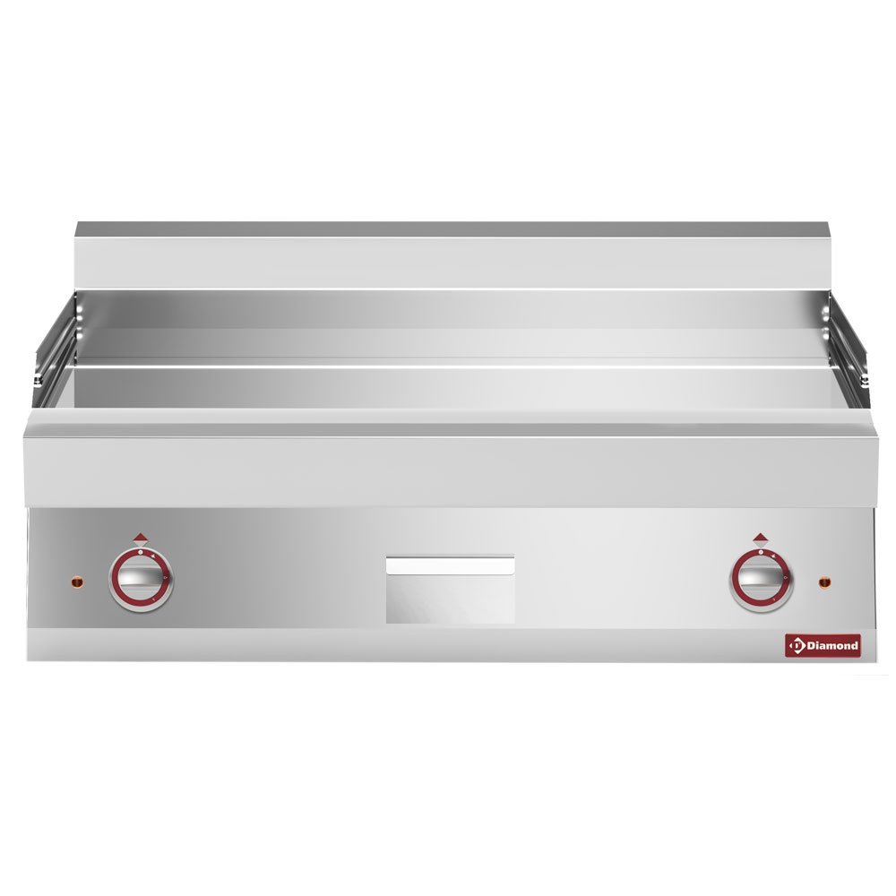 Diamond E65/PLCD10T-230V/3-N Extra Large Smooth Cooking Plate Countertop Chrome Electric Griddle, 12kW