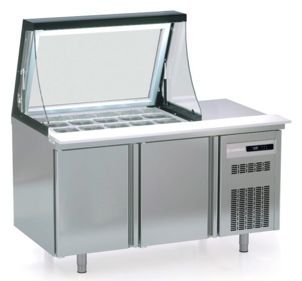 Coreco PC80-150-15-LGL 2 Door Preparation Station with Lift-Up Lid, 362 Litres