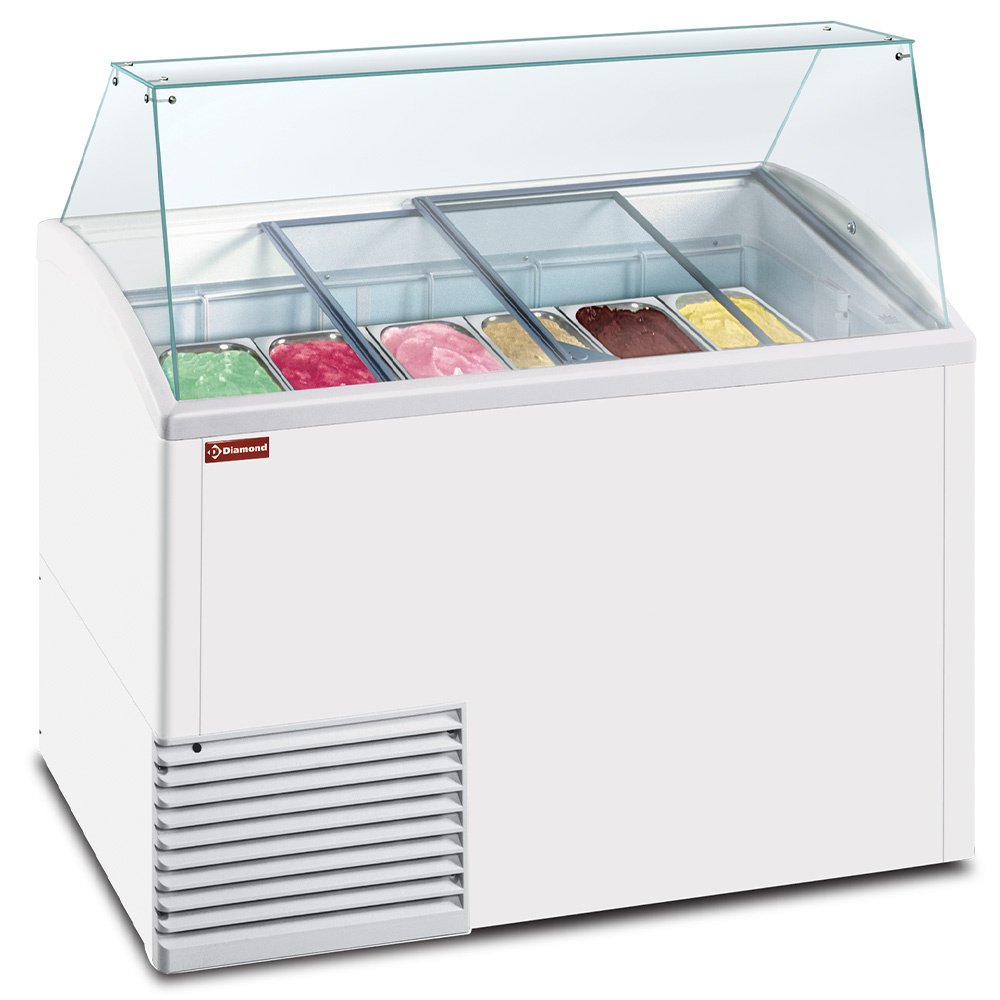 Diamond BIG-EXPO/LUX-R2 Ice Cream Display Freezer, 10 GN Trays