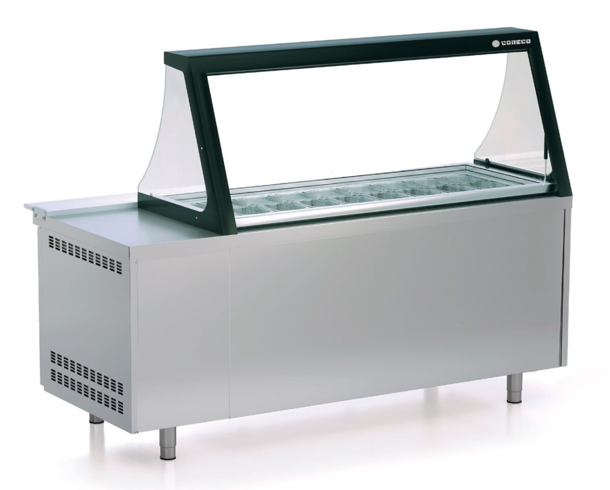 Coreco PC80-200-27-LGL 3 Door Preparation Station with Lift Up Lid, 562 Litres