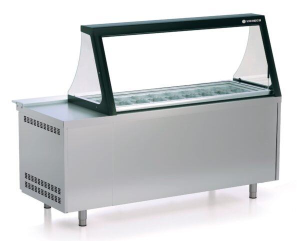 Coreco PC80-200-27-LGL 3 Door Preparation Station with Lift Up Lid, 562 Litres