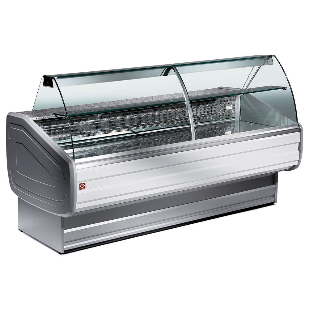 Diamond MY20/A1-VV/R2 Stainless Steel Refrigerated Curved Serveover Counter with Understorage, 2000mm