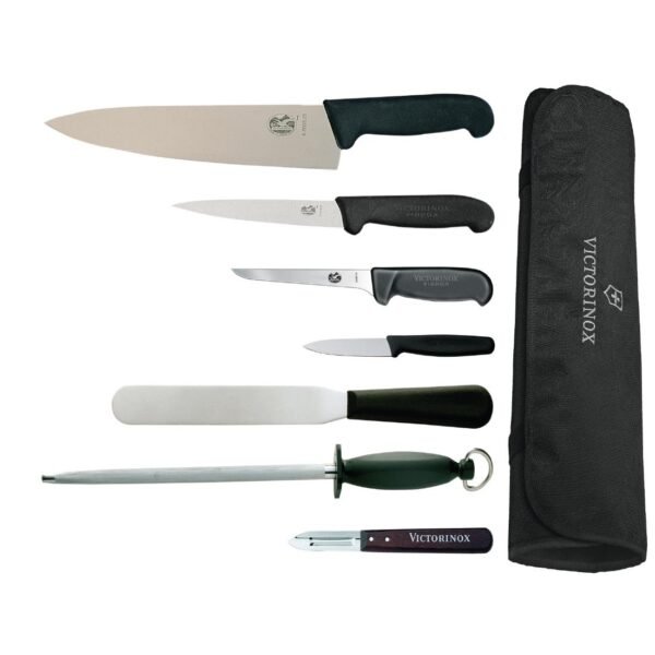 Victorinox, Hygiplas & Vogue 7-Piece Knife Set with 25cm Chef Knife