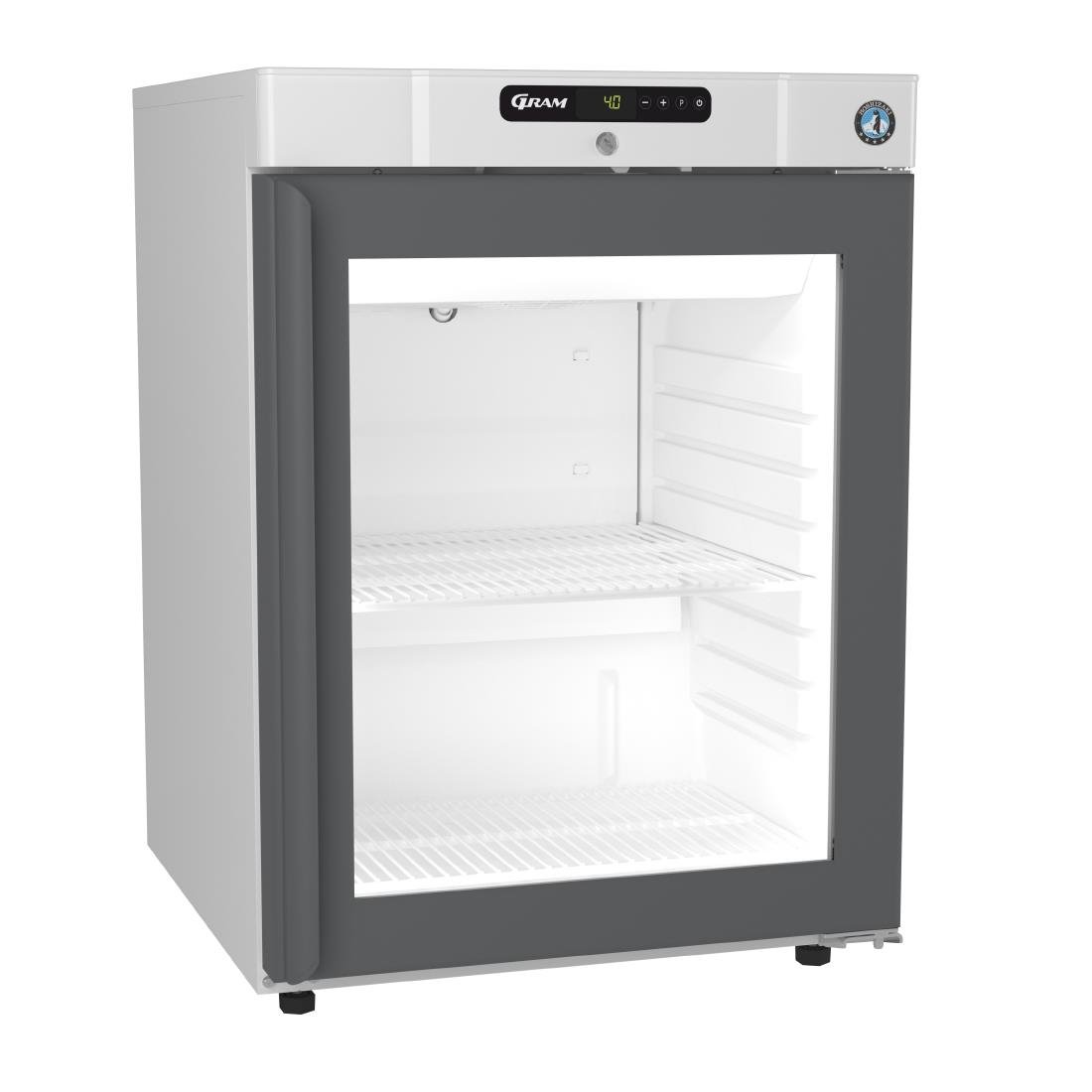 Hoshizaki Compact 1 Glass Door 128Ltr Undercounter Fridge White KG220 LG 2W
