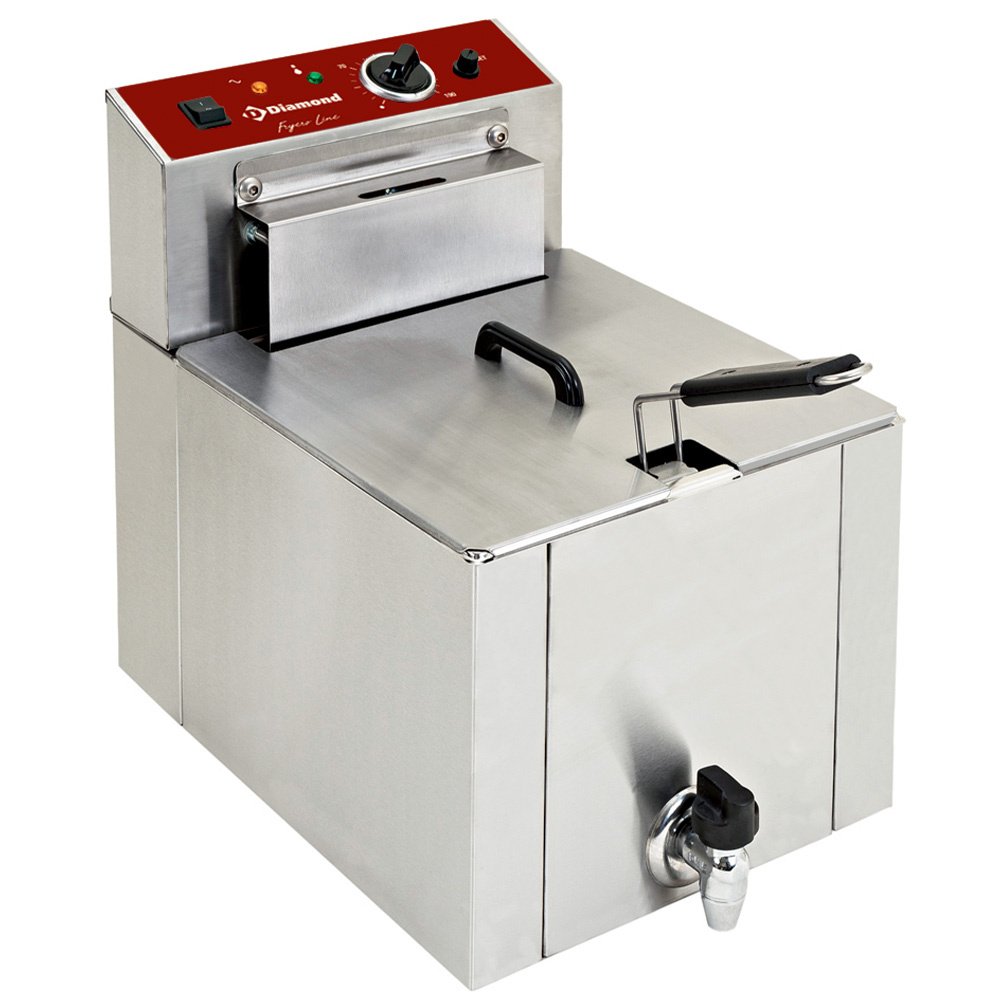 Diamond F12TR/SP Single Basket Countertop Electric Fryer, 7.5kW