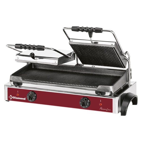 Diamond GR82 Double Contact Grill, Ribbed Plates