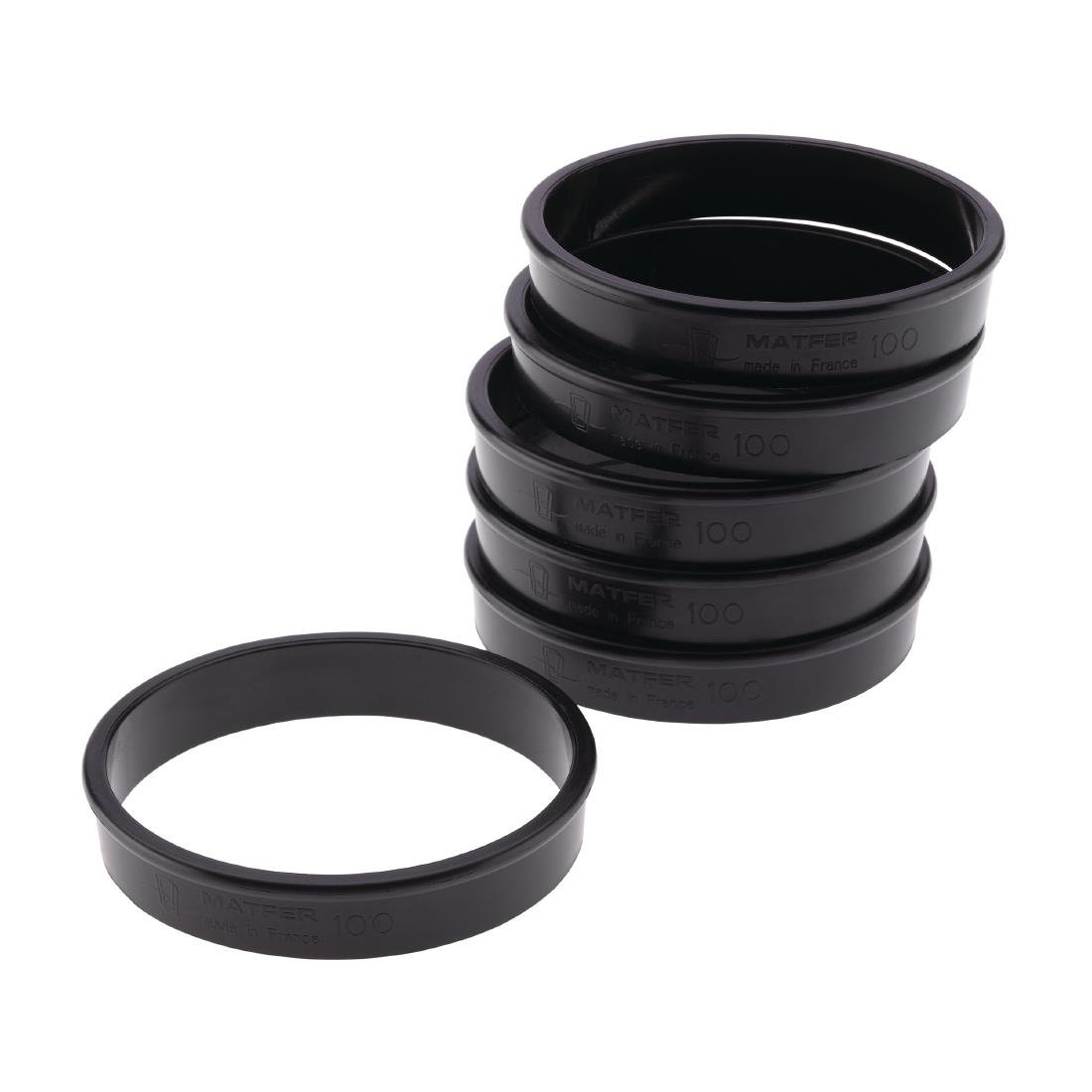 Matfer Bourgeat Exoglass Tart Ring 100mm (6 Pack)