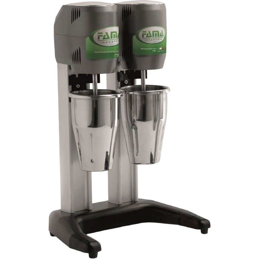 Fama MF4D Double Drink Mixer with Stainless Steel Cups, 2 x 0.8 Litres
