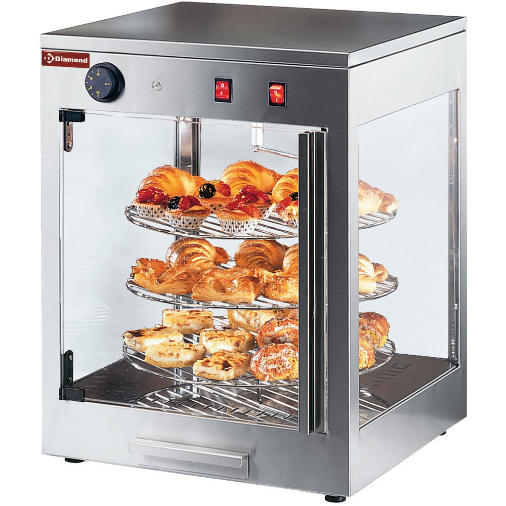 Diamond PIZZA/D42 Heated Pizza Rotating Display, 0.7kW
