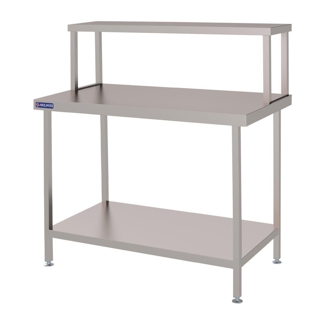 Vogue Stainless Steel Wall Work Table Welded with Gantry 1200mm