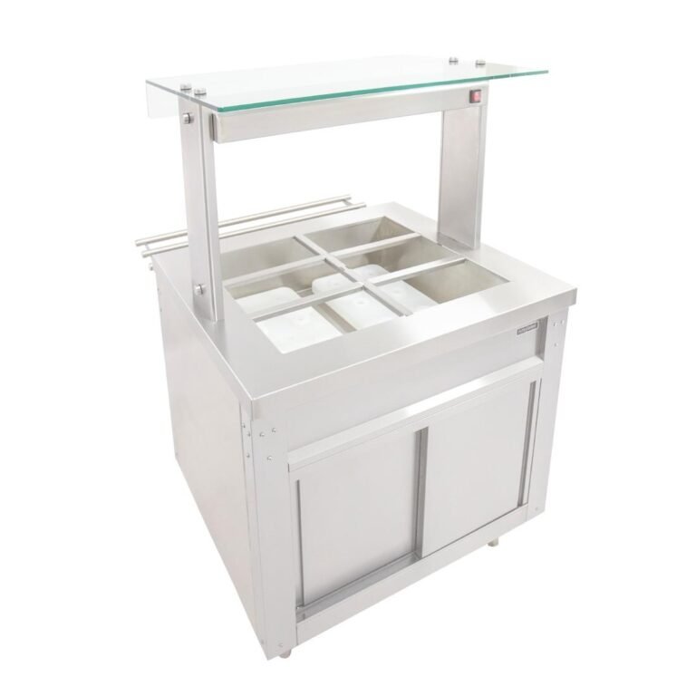 Parry Flexi-Serve Ambient Cupboard with Chilled Well & LED Illuminated Gantry FS-AW2Pack