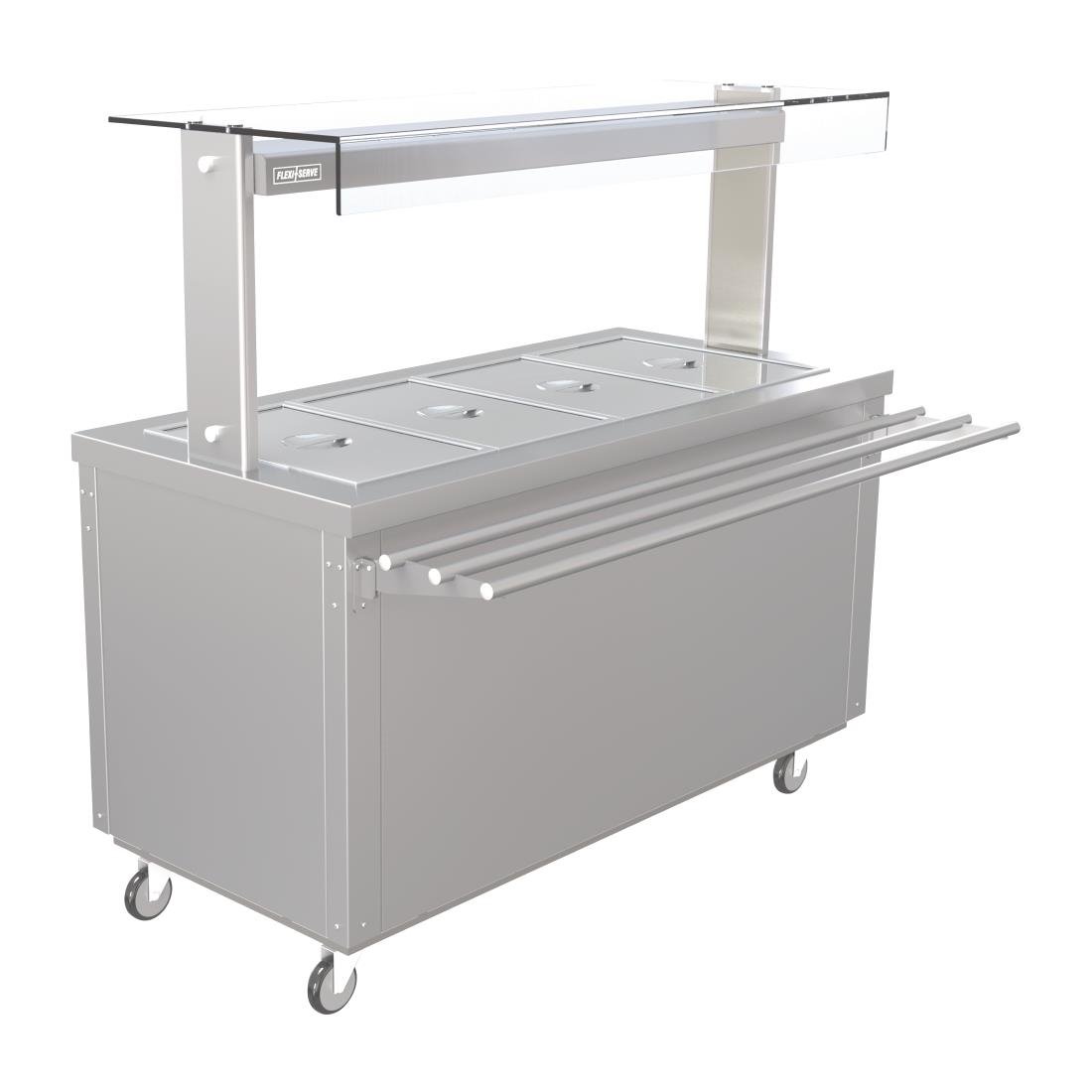Parry Flexi-Serve Ambient Cupboard with Chilled Well & LED Illuminated Gantry FS-AW4Pack