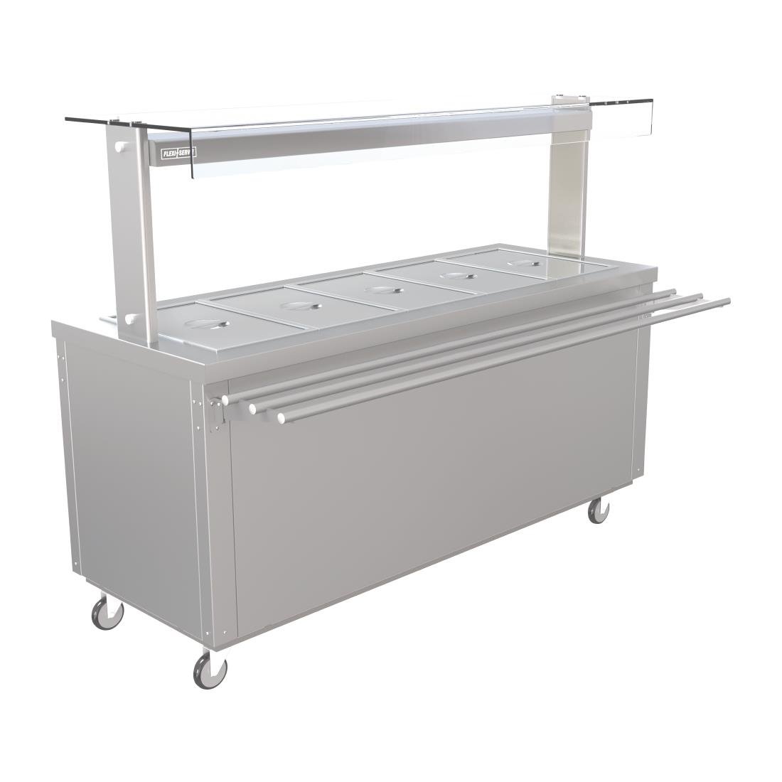 Parry Flexi-Serve Ambient Cupboard with Chilled Well & LED Illuminated Gantry FS-AW5Pack