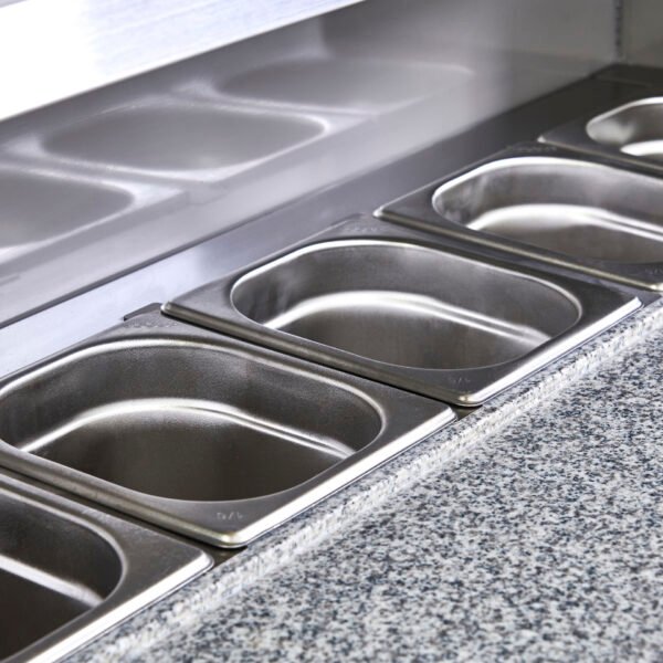 Sterling Pro Cobus SPU902PZ 2 Door Granite Top Pizza Counter, 5 x GN1/6, 240 Litres - view 4