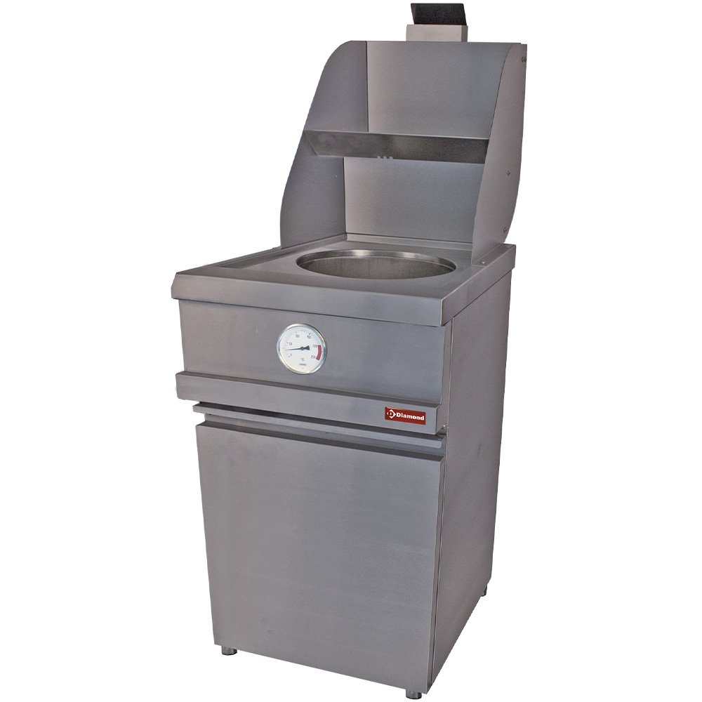 Diamond MIKA/1-MC Heavy Duty Freestanding Gas fryer with 1 Round Basin
