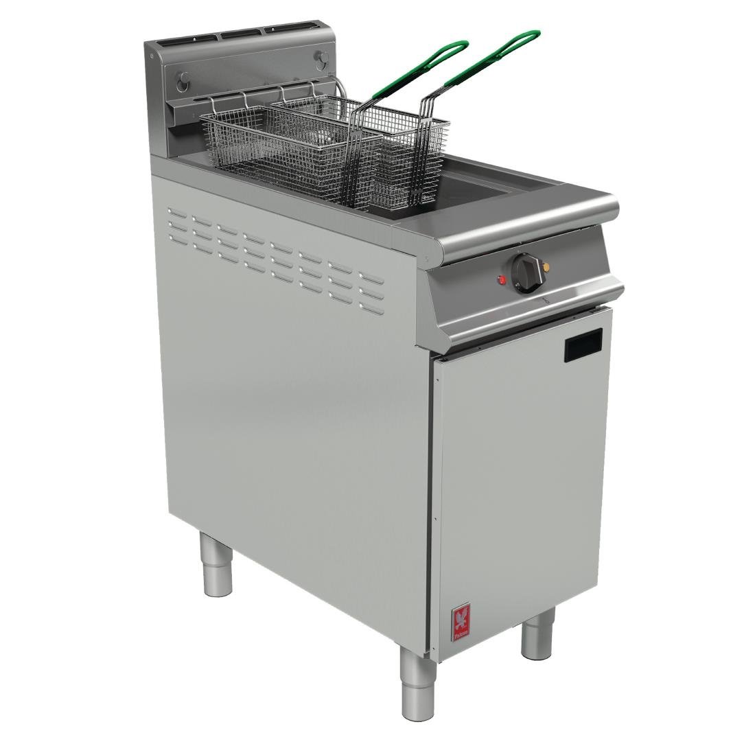 Falcon Dominator Plus Free Standing Natural Gas Filtration Fryer with Fryer Angel G3840FX