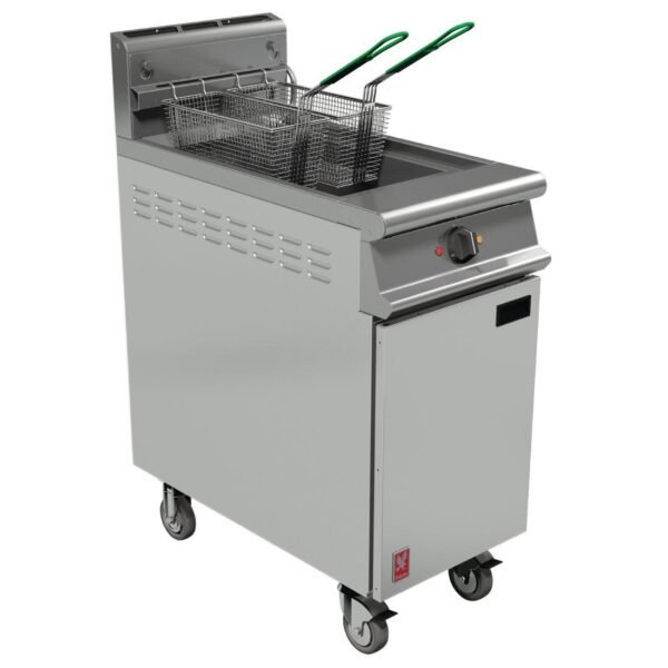 Falcon Dominator Plus Free Standing Natural Gas Filtration Fryer on Castors with Fryer Angel G3840FX