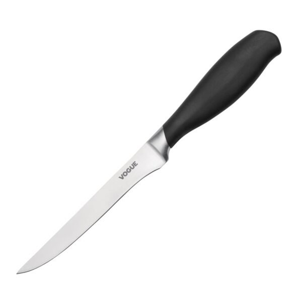 Vogue Soft Grip Boning Knife Black 12.8cm