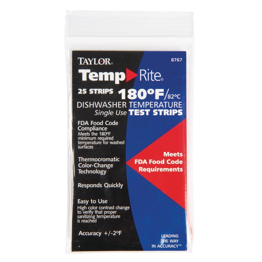 Dishwasher Temperature Test Strip (25 Pack)
