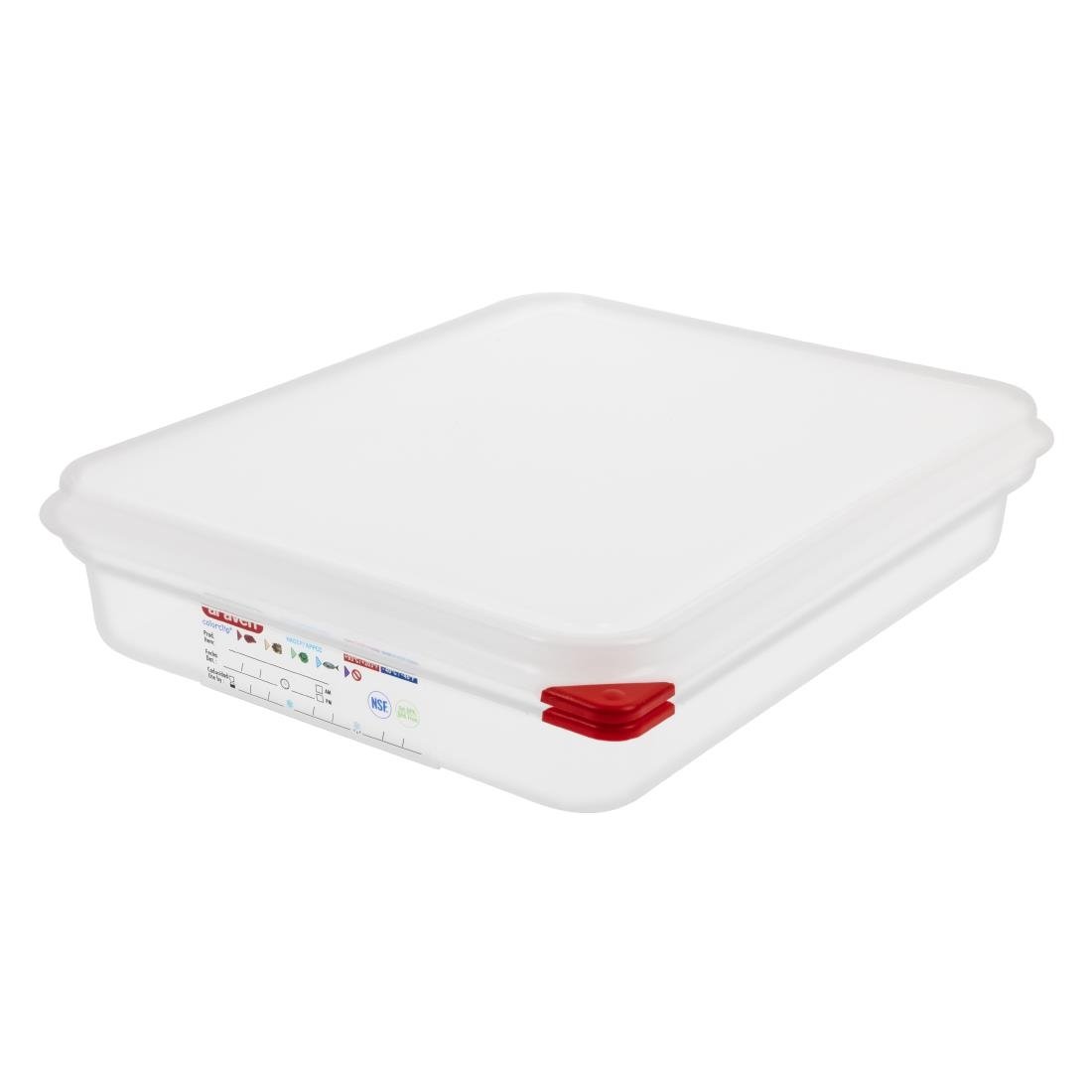 Araven Polypropylene 1/2 Gastronorm Food Containers 4Ltr (4 Pack)