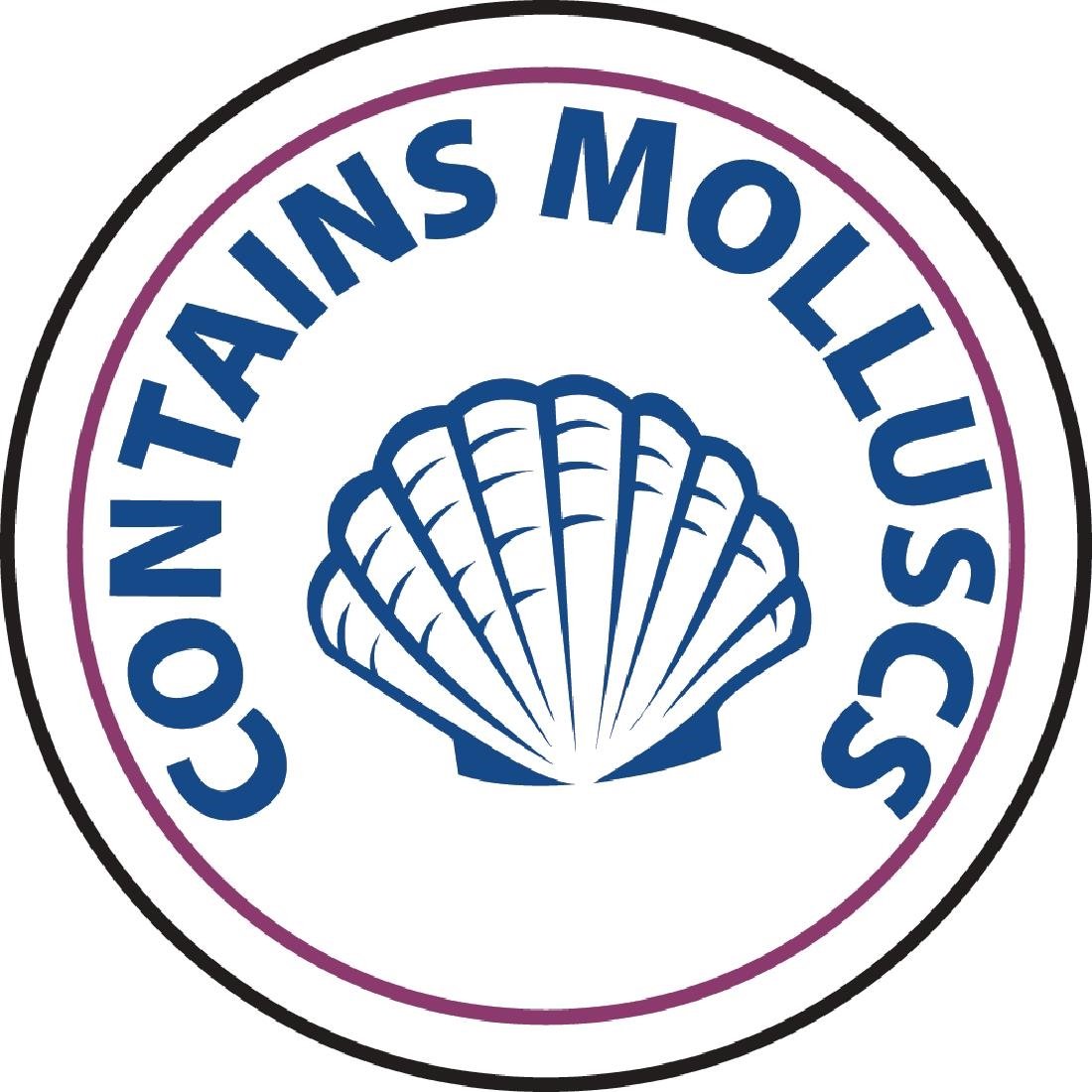 Vogue Food Allergen Label Molluscs (1000 Pack)