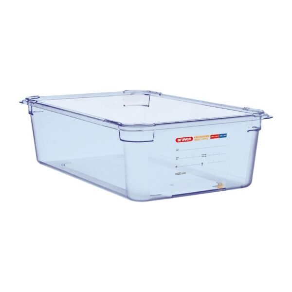 Araven ABS Food Storage Container Blue GN 1/1 150mm